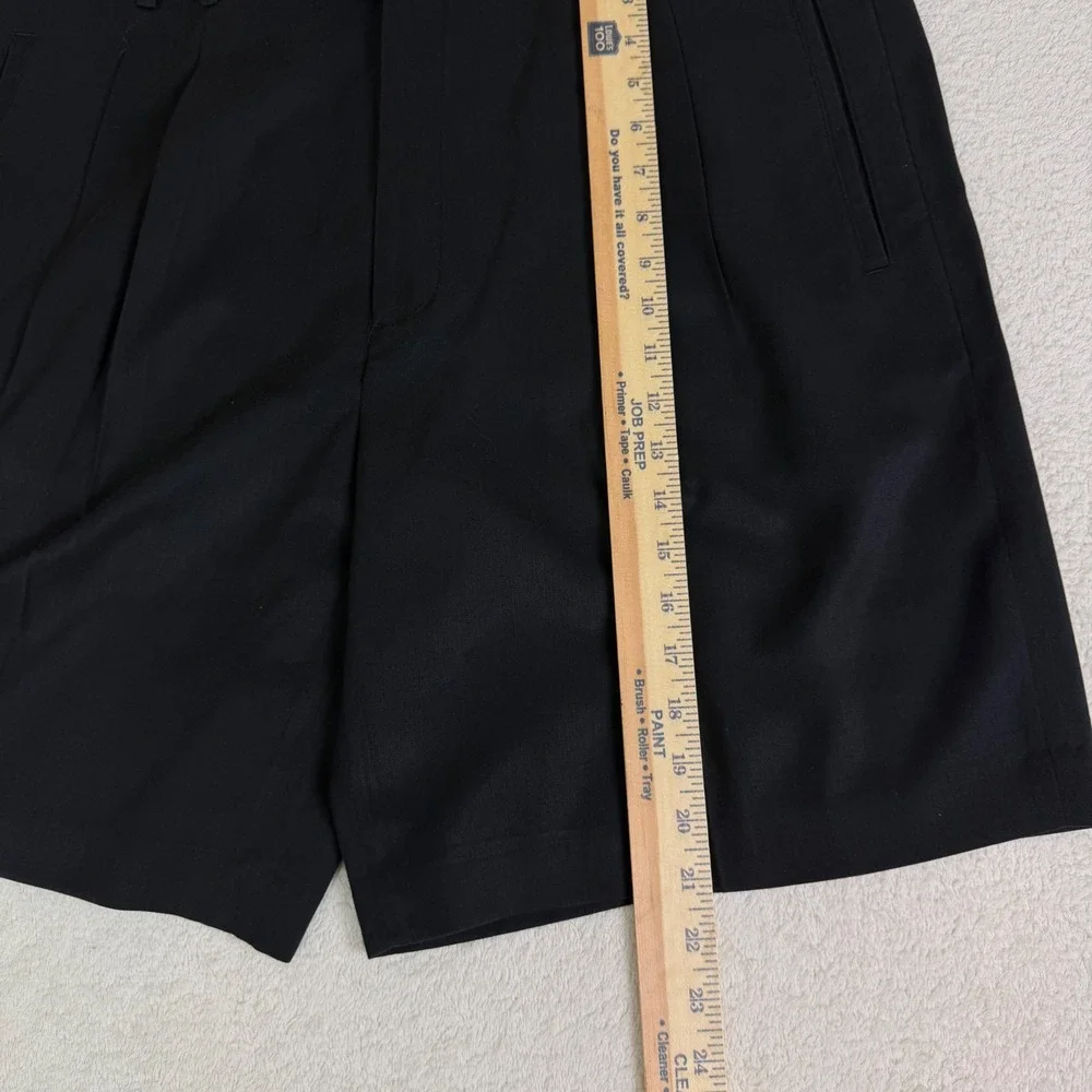 Cutter‎ & Buck Pleated Shorts Mens 40 Black Polyester Rayon Golf Shorts